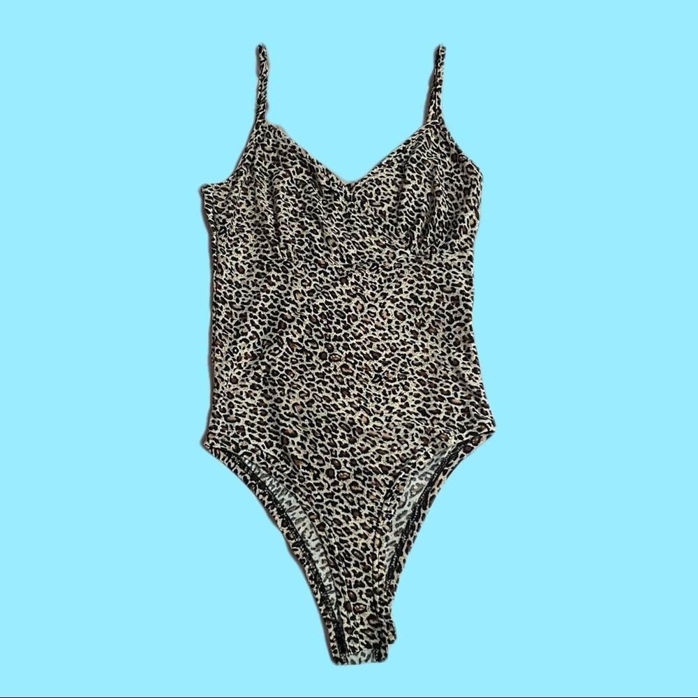Leopard print cami bodysuit
